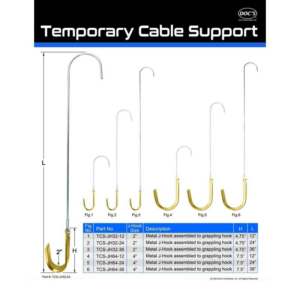 Temp Cable Support – J Hook 12″